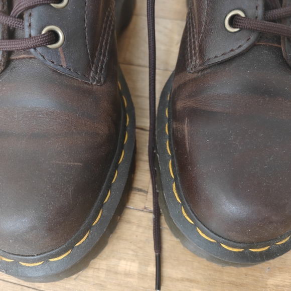 Dr. Martens Crazy Horse Brown Leather Lace Up Boots, Women's Size 8 - Picture 4 of 6